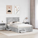 Cadru de pat cu sertar cu headboard cu depozitare Lemn compozit - WALTI WALTI