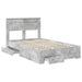 Cadru de pat cu sertar cu headboard cu depozitare Lemn compozit - WALTI WALTI
