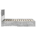 Cadru de pat cu sertar cu headboard cu depozitare Lemn compozit - WALTI WALTI