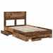 Cadru de pat cu headboard Lemn vechi 120 x 190 cm Lemn compozit - WALTI WALTI