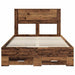 Cadru de pat cu headboard Lemn vechi 120 x 190 cm Lemn compozit - WALTI WALTI