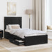 Cadru de pat cu sertar cu headboard cu depozitare Lemn compozit - WALTI WALTI