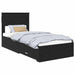 Cadru de pat cu sertar cu headboard cu depozitare Lemn compozit - WALTI WALTI