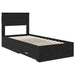 Cadru de pat cu sertar cu headboard cu depozitare Lemn compozit - WALTI WALTI