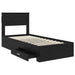 Cadru de pat cu sertar cu headboard cu depozitare Lemn compozit - WALTI WALTI