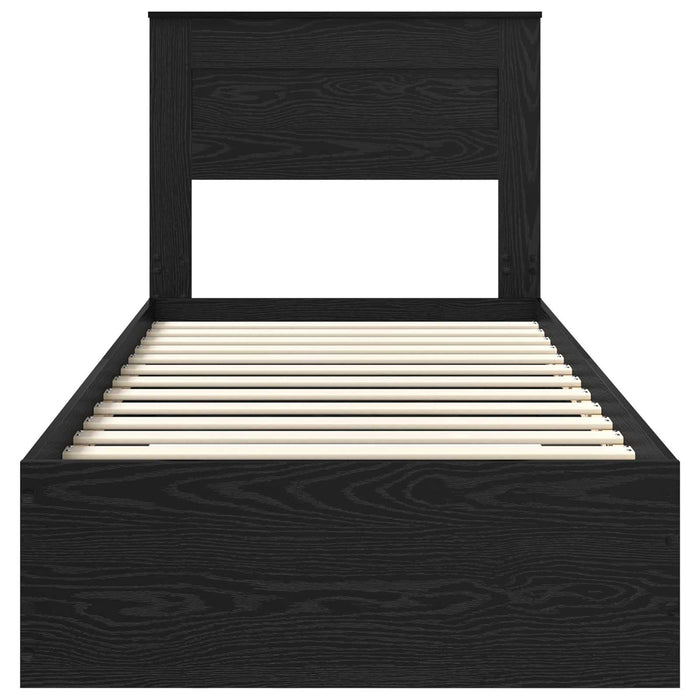 Cadru de pat cu sertar cu headboard cu depozitare Lemn compozit - WALTI WALTI