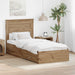 Cadru de pat cu sertar cu headboard cu depozitare Lemn compozit - WALTI WALTI