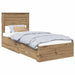 Cadru de pat cu sertar cu headboard cu depozitare Lemn compozit - WALTI WALTI