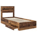 Cadru de pat cu sertar cu headboard cu depozitare Lemn compozit - WALTI WALTI