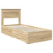 Cadru de pat cu sertar cu headboard cu depozitare Lemn compozit - WALTI WALTI