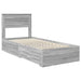 Cadru de pat cu sertar cu headboard cu depozitare Lemn compozit - WALTI WALTI