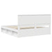 Cadru de pat cu headboard Alb 200 x 200 cm Lemn de pin masiv - WALTI WALTI