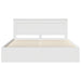Cadru de pat cu headboard Alb 200 x 200 cm Lemn de pin masiv - WALTI WALTI