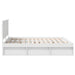 Cadru de pat cu headboard Alb 200 x 200 cm Lemn de pin masiv - WALTI WALTI