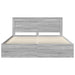 Cadru de pat Gri Sonoma 200 x 200 cm Lemn de pin masiv - WALTI WALTI