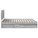 Cadru de pat Gri Sonoma 200 x 200 cm Lemn de pin masiv - WALTI WALTI