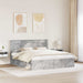 Cadru de pat cu headboard Beton 180 x 200 cm Lemn de pin masiv - WALTI WALTI