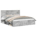 Cadru de pat cu headboard Beton 180 x 200 cm Lemn de pin masiv - WALTI WALTI