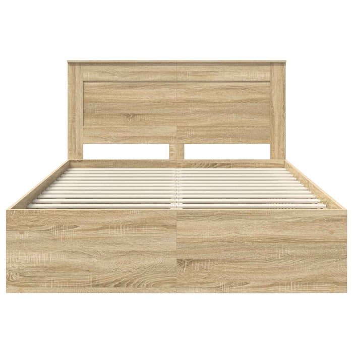 Cadru de pat cu headboard Sonoma 160 x 200 cm Lemn de pin masiv WALTI