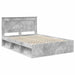 Cadru de pat cu headboard Beton 160 x 200 cm Lemn de pin masiv - WALTI WALTI