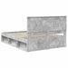 Cadru de pat cu headboard Beton 160 x 200 cm Lemn de pin masiv - WALTI WALTI