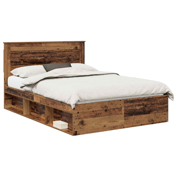 Cadru de pat Lemn vechi 150 x 200 cm Lemn de pin masiv - WALTI WALTI