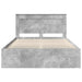 Cadru de pat cu headboard Beton 140 x 190 cm Lemn de pin masiv - WALTI WALTI
