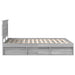 Cadru de pat Gri Sonoma 140 x 190 cm Lemn de pin masiv - WALTI WALTI