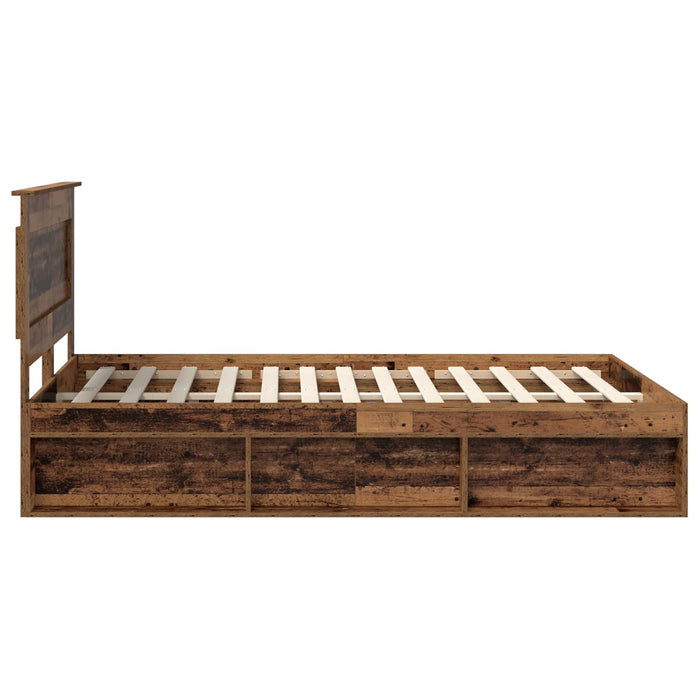 Cadru de pat Lemn vechi 140 x 190 cm Lemn de pin masiv - WALTI WALTI