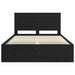 Cadru de pat cu headboard Negru 140 x 190 cm Lemn de pin masiv - WALTI WALTI