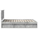 Cadru de pat cu headboard Beton 140 x 200 cm Lemn de pin masiv - WALTI WALTI