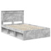 Cadru de pat Gri Concret 135 x 190 cm Lemn de pin masiv - WALTI WALTI