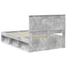 Cadru de pat Gri Concret 135 x 190 cm Lemn de pin masiv - WALTI WALTI