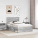 Cadru de pat Gri Sonoma 135 x 190 cm Lemn de pin masiv - WALTI WALTI
