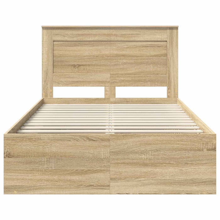 Cadru de pat cu headboard Sonoma 120 x 190 cm Lemn de pin masiv - WALTI WALTI