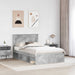 Cadru de pat cu headboard Beton 120 x 190 cm Lemn de pin masiv - WALTI WALTI
