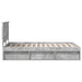 Cadru de pat cu headboard Beton 120 x 190 cm Lemn de pin masiv - WALTI WALTI
