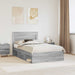 Cadru de pat Gri Sonoma 120 x 190 cm Lemn de pin masiv - WALTI WALTI