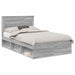 Cadru de pat Gri Sonoma 120 x 190 cm Lemn de pin masiv - WALTI WALTI