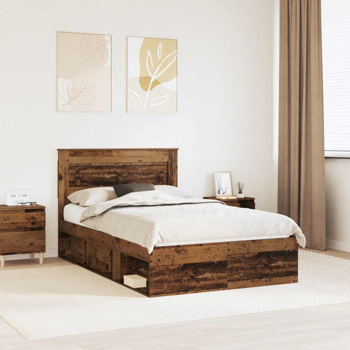 Cadru de pat Lemn vechi 120 x 190 cm Lemn de pin masiv - WALTI WALTI