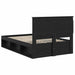 Cadru de pat cu headboard Negru 120 x 190 cm Lemn de pin masiv - WALTI WALTI