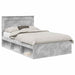 Cadru de pat cu headboard Beton 120 x 200 cm Lemn de pin masiv - WALTI WALTI