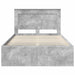 Cadru de pat cu headboard Beton 120 x 200 cm Lemn de pin masiv - WALTI WALTI