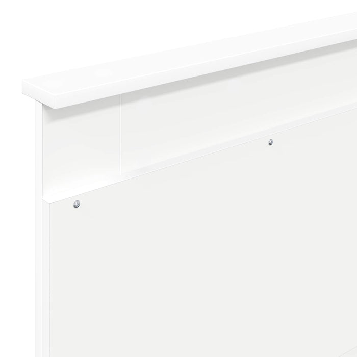Cadru de pat cu headboard Alb 100 x 200 cm Lemn de pin masiv - WALTI WALTI