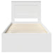 Cadru de pat cu headboard Alb 100 x 200 cm Lemn de pin masiv - WALTI WALTI