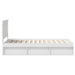 Cadru de pat cu headboard Alb 100 x 200 cm Lemn de pin masiv - WALTI WALTI