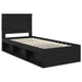 Cadru de pat cu headboard Negru 100 x 200 cm Lemn de pin masiv - WALTI WALTI