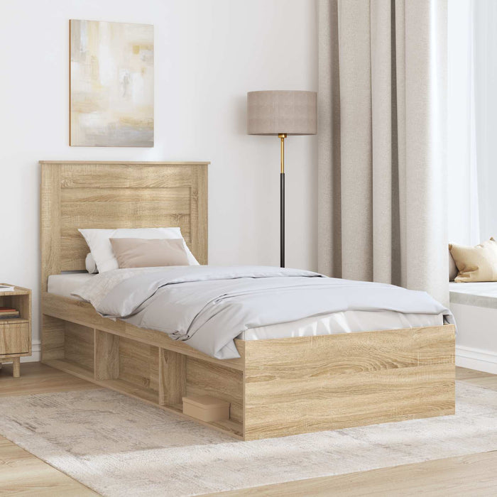 Cadru de pat cu headboard Sonoma 100 x 200 cm Lemn de pin masiv - WALTI WALTI