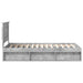 Cadru de pat Gri Concret 100 x 200 cm Lemn de pin masiv - WALTI WALTI