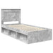 Cadru de pat Gri Concret 90 x 190 cm Lemn de pin masiv - WALTI WALTI